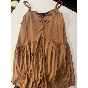 NWT MITTOSHOP BROWN TOP‎ WITH FLARED BOTTOM SIZE SMALL (2181)